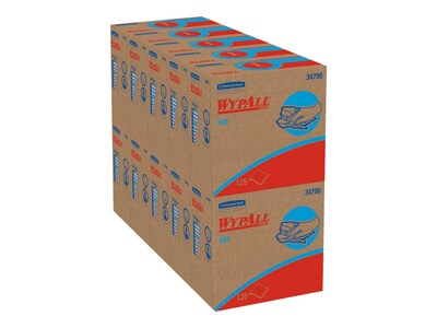 WypAll X60 HYDROKNIT Wipers, White, 126 Wipes/Pack, 10 Packs/Carton (34790)