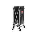 Rubbermaid Commercial Products Executive Series Waste Management Waste Cart, Black Vinyl/Metal (1881