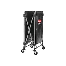 Rubbermaid Commercial Products Executive Series Waste Management Waste Cart, Black Vinyl/Metal (1881