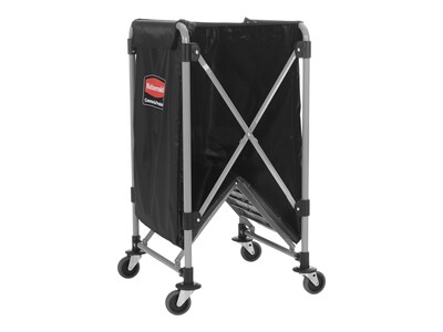 Rubbermaid Commercial Products Executive Series Waste Management Waste Cart, Black Vinyl/Metal (1881750)