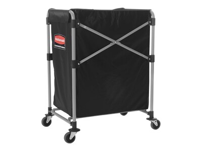 Rubbermaid Commercial Products Executive Series Waste Management Waste Cart, Black Vinyl/Metal (1881750)