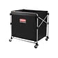 Rubbermaid Commercial Products Executive Series Waste Management Waste Cart, Black Vinyl/Metal (1881750)