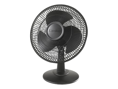 Lasko 12 3 Speed Oscillating Portable Fan, Black (2017)