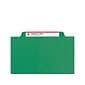 Smead Pressboard Classification Folders with SafeSHIELD Fasteners, 2" Expansion, Letter Size, 2 Dividers, Green, 10/Box (14033)