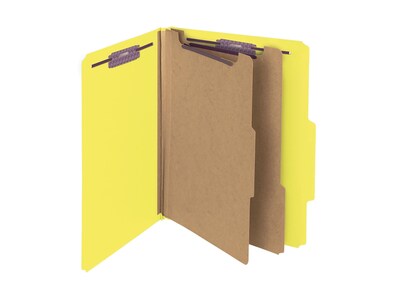 Smead Pressboard Classification Folders with SafeSHIELD Fasteners, 2 Expansion, Letter Size, 2 Divi