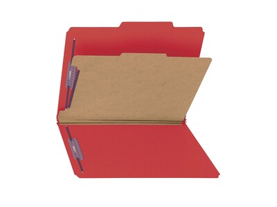 Smead Classification Folders with SafeSHIELD Fasteners, 2 Expansion, Letter Size, 1 Divider, Bright