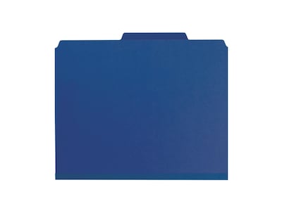 Smead Classification Folders with SafeSHIELD Fasteners, 2 Expansion, Letter Size, 1 Divider, Dark B