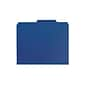 Smead Classification Folders with SafeSHIELD Fasteners, 2" Expansion, Letter Size, 1 Divider, Dark Blue, 10/Box (13732)