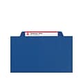 Smead Classification Folders with SafeSHIELD Fasteners, 2 Expansion, Letter Size, 1 Divider, Dark B
