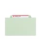 Smead Classification Folders with SafeSHIELD Fasteners, 2" Expansion, Letter Size, 1 Divider, Green/Gray, 10/Box (13776)
