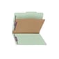 Smead Classification Folders with SafeSHIELD Fasteners, 2" Expansion, Letter Size, 1 Divider, Green/Gray, 10/Box (13776)