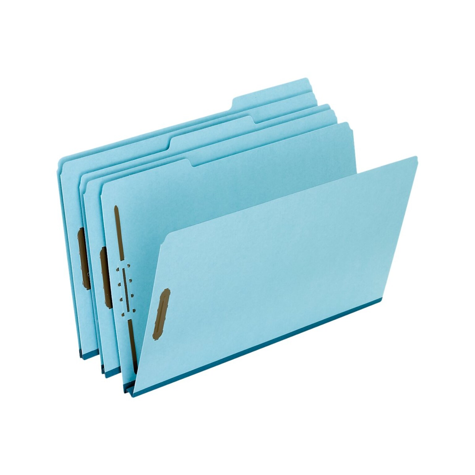 Pendaflex Pressboard Classification Folders, 1/3-Cut Tab, 1 Expansion, Legal Size, Light Blue, 25/Box (PFX FP313)