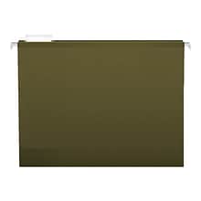 Pendaflex Reinforced Hanging File Folders, 5-Tab, 4 Expansion, Letter Size, Standard Green, 25/Box