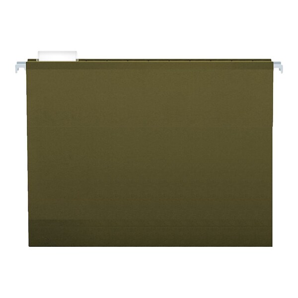 Pendaflex Reinforced Hanging File Folders, 5-Tab, 4 Expansion, Letter Size, Standard Green, 25/Box (PFX 04152x4)