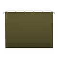 Pendaflex Reinforced Hanging File Folders, 5-Tab, 4 Expansion, Letter Size, Standard Green, 25/Box