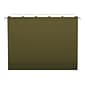 Pendaflex Reinforced Hanging File Folders, 5-Tab, 4" Expansion, Letter Size, Standard Green, 25/Box (PFX 04152x4)