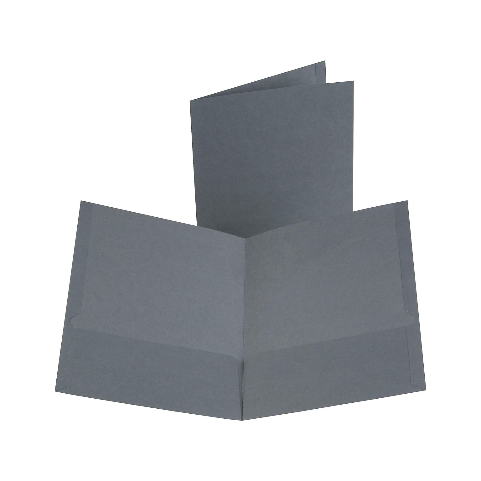 Oxford Linen 2-Pocket Presentation Folders, Gray, 25/Box (OXF 53405)