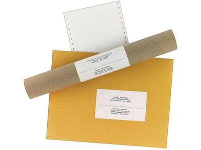 Avery Pin-Fed Continuous Form Computer Labels, 2 15/16 x 5, White, 1 Label Across, 5 3/4 Carrier,