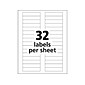 Avery Durable Laser Identification Labels, 5/8" x 3", White, 32/Sheet, 50 Sheets/Pack (6577)
