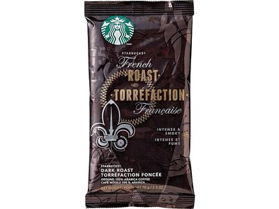 Starbucks French Roast Ground Coffee, Dark Roast, 18/Box (11018194)