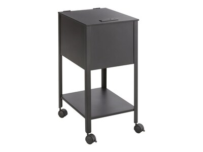 Safco 1-Shelf Metal File Cart, Black (5360BL)