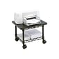 Safco Under-Desk Mixed Materials Mobile Printer Stand with Lockable Wheels, Black (5206BL)