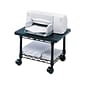 Safco Under-Desk Mixed Materials Mobile Printer Stand with Lockable Wheels, Black (5206BL)