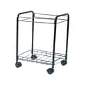 Safco Metal Mobile File Cart with Lockable Wheels, Black (5224BL)