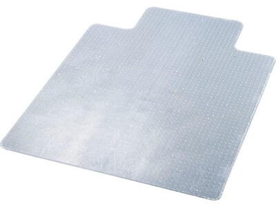 Deflect-O DuraMat Carpet Chair Mat with Lip, 46 x 60, Low-Pile, Clear (CM13433F)