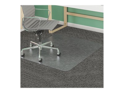Deflect-O SuperMat Carpet Chair Mat, 46" x 60'', Medium-Pile, Clear (CM14443F)