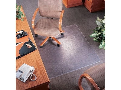 Deflect-O SuperMat Carpet Chair Mat, 46" x 60'', Medium-Pile, Clear (CM14443F)