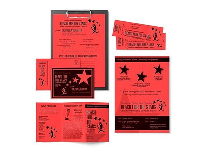 Astrobrights 65 lb. Cardstock Paper, 8.5 x 11, Re-Entry Red, 250