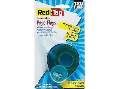 Redi-Tag Sign Here Flags, Yellow, 1.88 Wide, 120/Pack (81124)