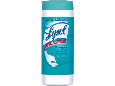 Lysol Disinfecting Wipes, Ocean Fresh, 35 Wipes/Pack (1920081146)