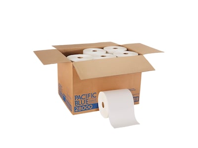 Pacific Blue Select Premium Hardwound Paper Towels, 2-ply, 350 ft./Roll, 12 Rolls/Carton (28000)