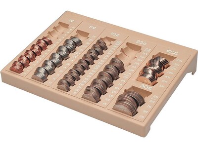 MMF Countex II Coin Tray, 6 Compartments, Sand (221611003)