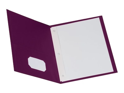 Oxford Twin Fastener Folders, Burgundy, 25/Box (OXF 57757)