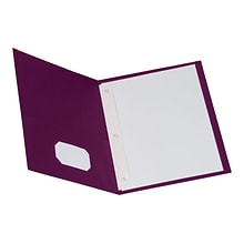 Oxford Twin Fastener Folders, Burgundy, 25/Box (OXF 57757)