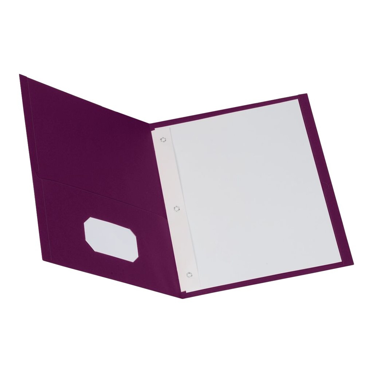 Oxford Twin Fastener Folders, Burgundy, 25/Box (OXF 57757)