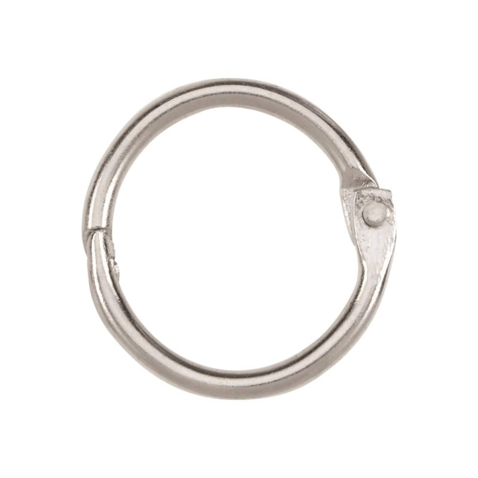 ACCO Book Rings, Silver, 100/Box (A7072201)