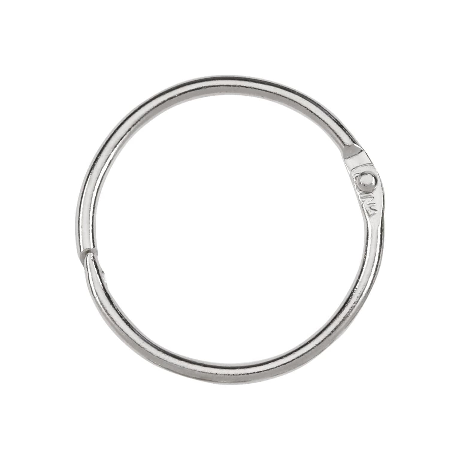 ACCO Book Rings, Silver, 100/Box (A7072204)