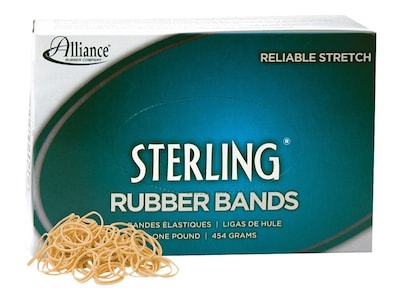 Alliance Sterling Multi-Purpose Rubber Bands, #10, 1-1/4L x 1/16W, 1 lb. Box, 5000/Box (24105)