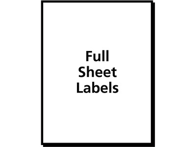 Avery TrueBlock Laser Shipping Labels, 8-1/2" x 11", White, 1 Label/Sheet, 25 Sheets/Pack (5265)