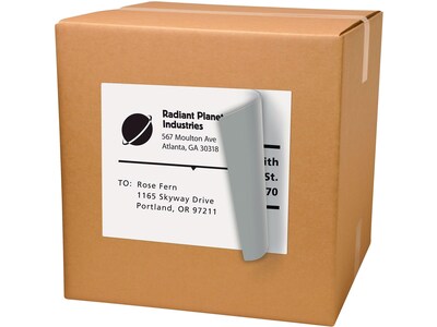Avery TrueBlock Laser Shipping Labels, 8-1/2" x 11", White, 1 Label/Sheet, 25 Sheets/Pack (5265)