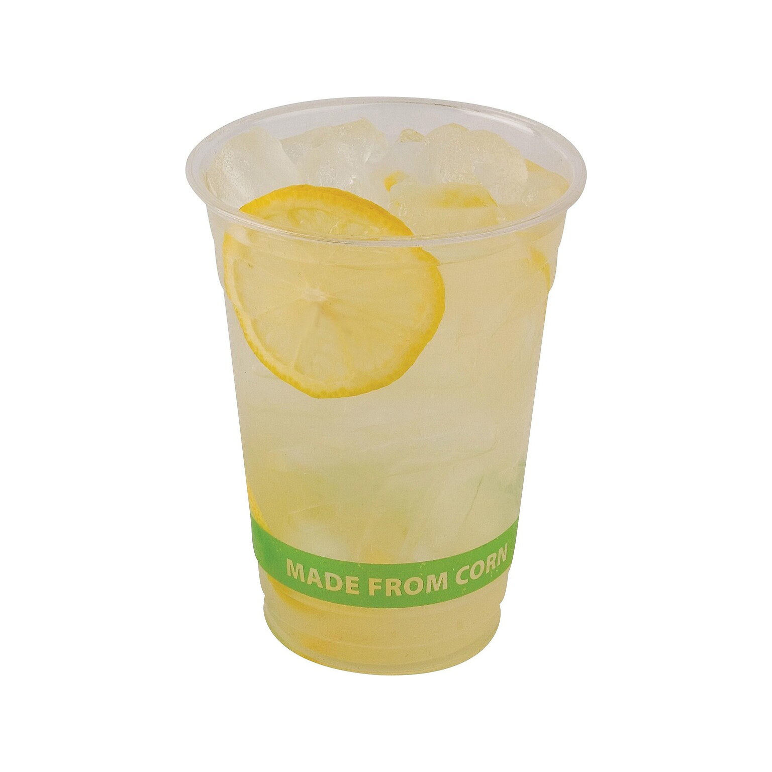 Eco-Products GreenStripe Cold Cups, 16 Oz., Transparent/Green, 50/Pack (EP-CC16-GS)