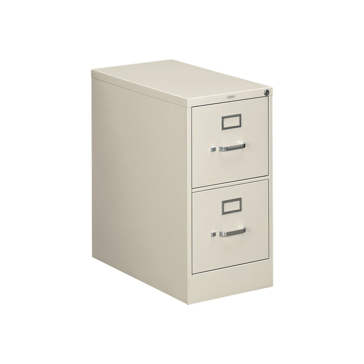 HON 310 Series 2-Drawer Vertical File Cabinet, Letter Size, Lockable, 29H x 15W x 26.5D, Putty  (HON312PL)