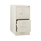 HON 310 Series 2-Drawer Vertical File Cabinet, Letter Size, Lockable, 29"H x 15"W x 26.5"D, Putty (HON312PL)