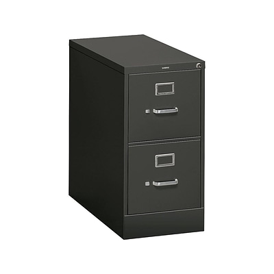 Hon 310 Series 2 Drawer Vertical File Cabinet Locking Letter Black 26 5 D Hon312pp Quill Com
