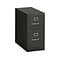 HON 310 Series 2-Drawer Vertical File Cabinet, Letter Size, Lockable, 29H x 15W x 26.5D, Black (H