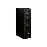 HON 310 Series 4-Drawer Vertical File Cabinet, Locking, Letter, Black, 26.5D (H314.P.P)